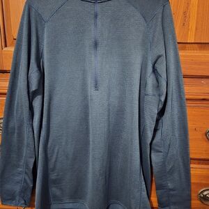 Patagonia Blue Baselayer Quarter Zip Shirt,XXL Mens